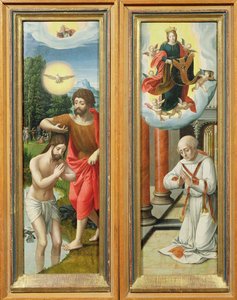 Die Taufe Christi und St. Ildefonso: Ein Paar Altarflügel