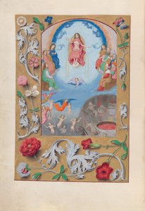 Stundenbuch der Königin Isabella die Katholische, Königin von Spanien: Fol. 199v, Jüngstes Gericht, ca. 1500 von Master of the First Prayerbook of Maximillian