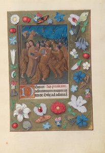 Stundenbuch der Königin Isabella der Katholischen, Königin von Spanien: Fol. 61r, Kuss des Judas, ca. 1500