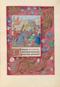 Stundenbuch der Königin Isabella der Katholischen, Königin von Spanien: Fol. 69r, Christus trägt das Kreuz von Master of the First Prayerbook of Maximillian