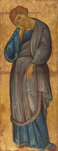 Der trauernde heilige Johannes der Evangelist von Master of the Franciscan Crucifixes