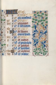 Stundenbuch Gebrauch von Rouen: fol. 5r, um 1470 von Master of the Geneva Latini