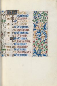 Stundenbuch Gebrauch von Rouen: fol. 7r, um 1470 von Master of the Geneva Latini