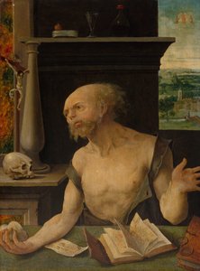 Heiliger Hieronymus in Reue von Master of the Lille Adoration