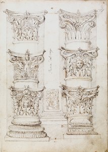 Sechs Kapitelle, eine Lisenen und zwei Säulenbasen, ca. 1512-1517