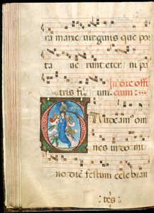 Mariä Himmelfahrt, f.72v aus einem Graduale, spätes 15. Jahrhundert von Master of the Saluces Hours (attr. to)