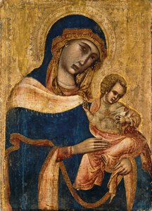 Madonna mit Kind, 2. Viertel des 14. Jahrhunderts von Master of the Sterbini Diptych