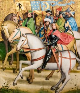 Die Heiligen Drei Könige und ihr Gefolge von Master of the Sterzing Altarpiece