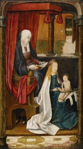 Madonna lehrt das Christkind Lesen, 1480