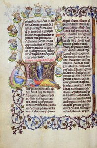 Ms 289.3 f.67v Der Baum Jesse aus einem Initial, aus dem Matthäusevangelium, Utrecht, ca. 1425 von Masters of Zweder van Culemborg