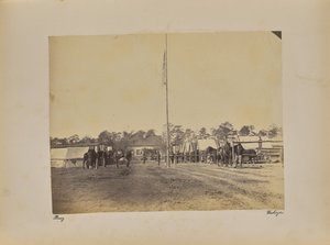 Fort Brady 1st Connecticut Artillery. Bau der Winterquartiere von Mathew B. Brady