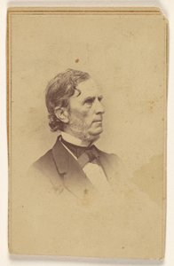 [Unbekannter Mann mit ergrauendem Bart, ohne Schnurrbart, im Profil, im Vignettenstil gedruckt] von Mathew B. Brady