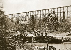 Falling Water Bridge, Nashville und Chattanooga Railroad, 1861-65 von Mathew B. Brady
