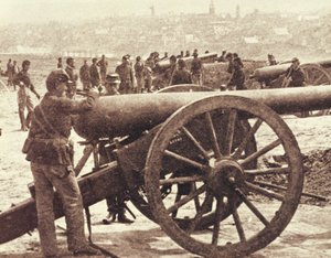 Bundesartillerie während des Amerikanischen Bürgerkriegs (1861-65) von Mathew Brady