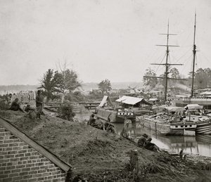 White House Landing am Pamunkey, 1862