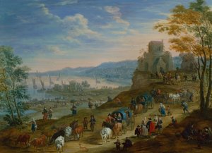 Küstenlandschaft mit Viehtreibern