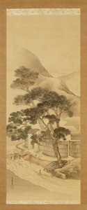 Bauernhaus und Bach von Matsumura Goshun