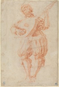 Mann, der eine Laute spielt [recto] von Matteo Rosselli