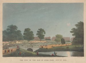 Ansicht des Jahrmarkts im Hyde Park, 1. August von Matthew Dubourg