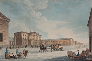 Ansicht der Imperial Bank und der Geschäfte in St. Petersburg, 1815 von Matthew Dubourg