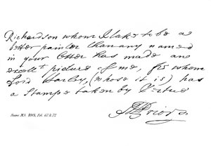 Teil eines Briefes von Matthew Prior, dem Dichter