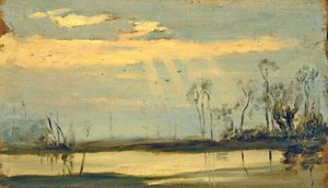 Bei Henley on Thames, der Fluss überflutet von Matthew Ridley Corbet