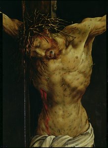 Die Kreuzigung aus dem Isenheimer Altar, Detail des Torsos Christi, ca. 1512-16 (Detail)