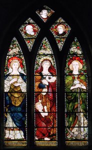 Das Fenster der Maler; Glaube, Hoffnung und Liebe, St Machars Cathedral von Matthijs Maris