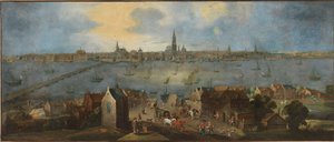 Ansicht des Hafens von Antwerpen von Matthijs Schoevaerdts