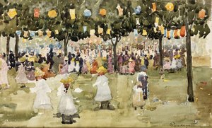 Central Park, New York City, 4. Juli, ca. 1900-03 von Maurice Brazil Prendergast