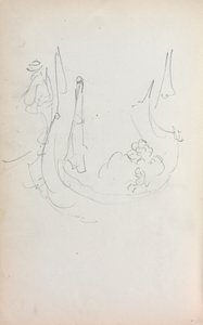 Italienisches Skizzenbuch: Gondel Seite 35, 1898-1899 von Maurice Brazil Prendergast