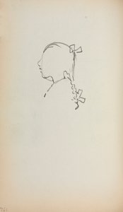Italienisches Skizzenbuch: Kopf eines Mädchens im Profil, Seite 152, 1898-1899