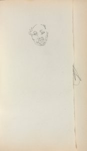 Italienisches Skizzenbuch: Kopf eines Mannes Seite 221, 1898-1899 von Maurice Brazil Prendergast