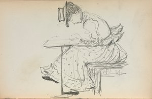 Italienisches Skizzenbuch: Sitzende Frau Seite 107, 1898-1899