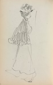 Italienisches Skizzenbuch: Stehende Frau im Profil Seite 130, 1898-1899