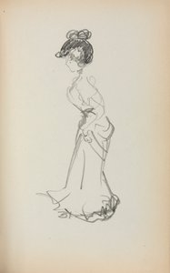 Italienisches Skizzenbuch: Stehende Frau, Seite 167, 1898-1899 von Maurice Brazil Prendergast