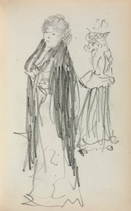 Italienisches Skizzenbuch: Zwei stehende Frauen Seite 129, 1898-1899 von Maurice Brazil Prendergast