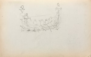 Italienisches Skizzenbuch: Venezianisches Boot, Seite 29, 1898-1899 von Maurice Brazil Prendergast