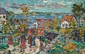 Landschaft (Straße und Stadt) von Maurice Brazil Prendergast
