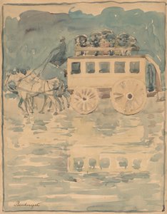 Pariser Omnibus, 1893-1894 von Maurice Brazil Prendergast