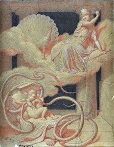 Herkules als Kind tötet die von Hera gesandten Schlangen in seiner Wiege von Maurice De Vaines