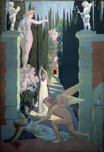 Die Geschichte von Psyche (Tafel 4: Die Rache der Venus). Gemälde von Maurice Denis