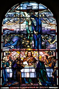 Maurice Denis Museum, Saint Germain en Laye, Frankreich, Saint Louis Kapelle (1919-1930) (Buntglas) von Maurice Denis