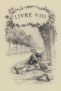 Illustration für Buch VIII von Les Confessions de Jean-Jacques Rousseau (Gravur)