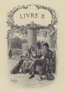Illustration für Buch X von Les Confessions de Jean-Jacques Rousseau (Gravur) von Maurice Leloir