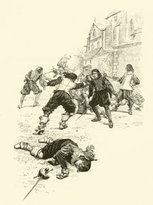Illustration für Die drei Musketiere von Maurice Leloir