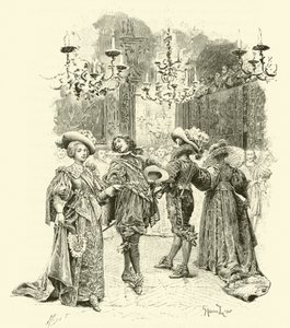 Illustration für Die drei Musketiere (Stich) von Maurice Leloir