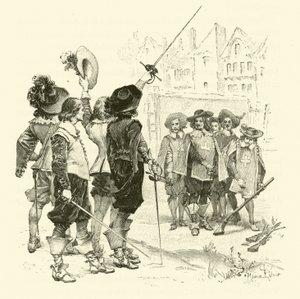 Illustration für Die drei Musketiere von Maurice Leloir