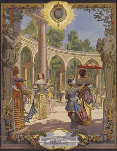 König Ludwig XIV. besucht die Arbeiten in Versailles, Le Bosquet De La Colonnade