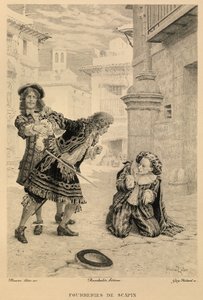 Die Gaunereien des Scapin von Molière von Maurice Leloir